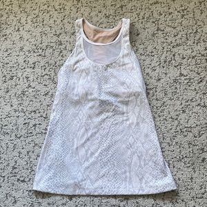 Lululemon white snake print mesh bra detail bra top 6